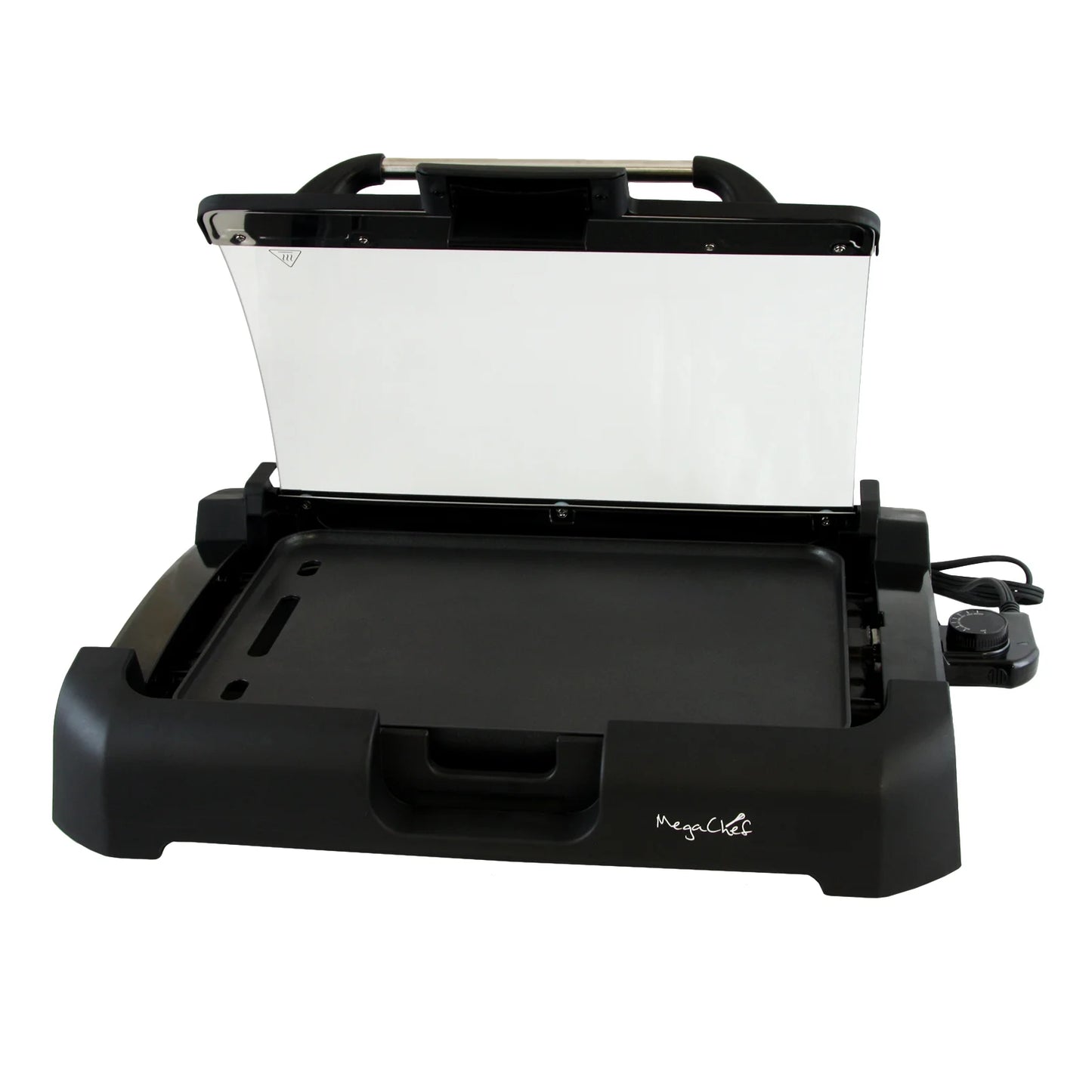 Reversible Indoor Grill and Griddle with Removable Glass Lid