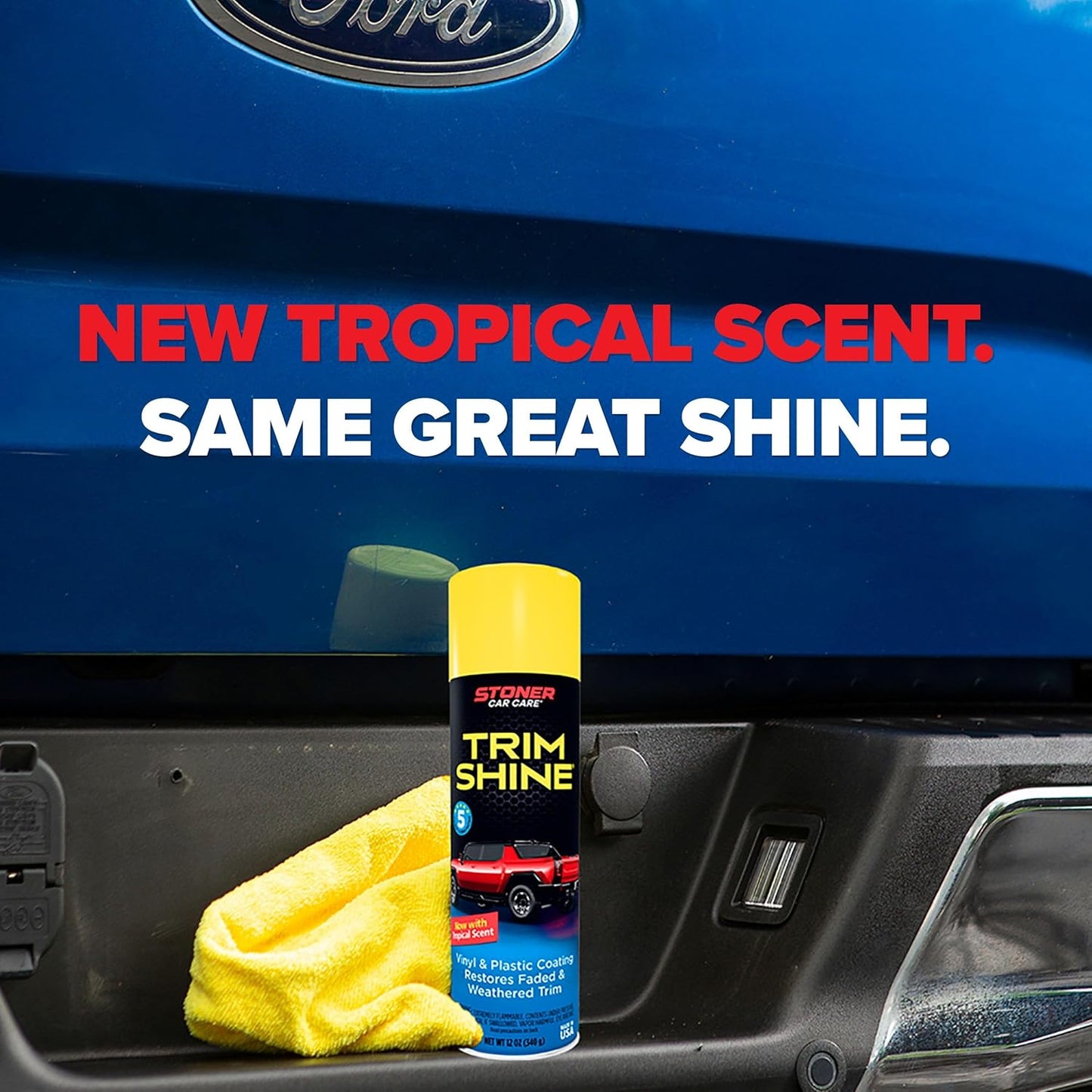 91034 Trim Shine – Black Trim and Plastic Restorer for Cars – Vinyl and Plastic Trim Protectant Coating for Interior and Exterior Use – Fast-Drying No Sling – 12 Oz